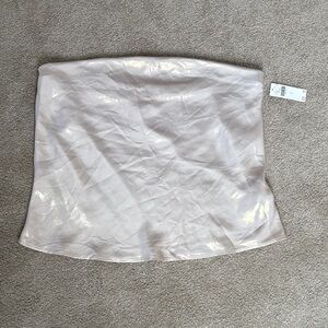 NWT Anthropologie Rose Gold Strapless Top